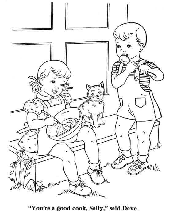 Kitty Coloring Pages For Kids