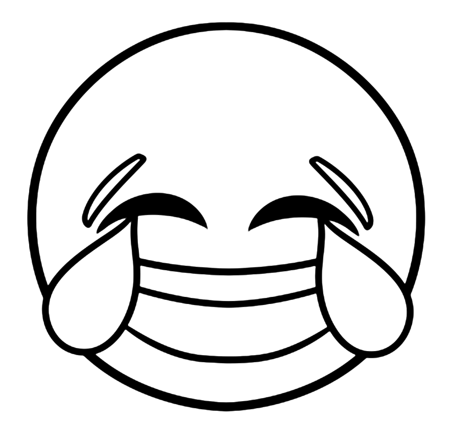 Lauging Crying Emoji Coloring Image