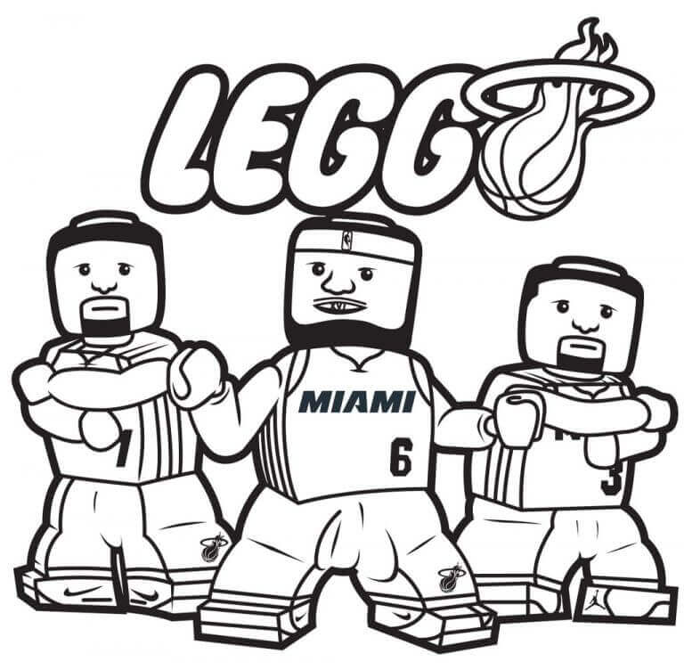 Lego Basketball Coloring Pages