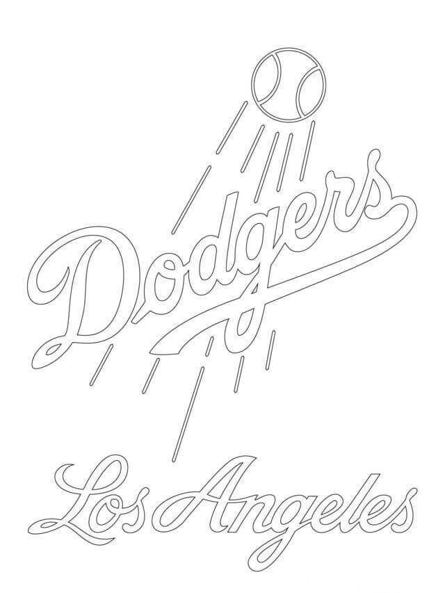 Los Angeles Dodgers MLB Coloring Sheets To Print