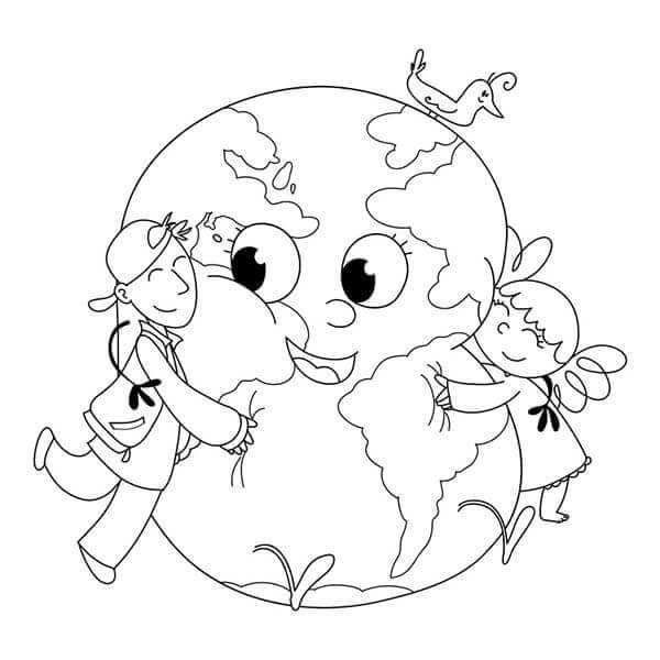 Love Earth Coloring Pages