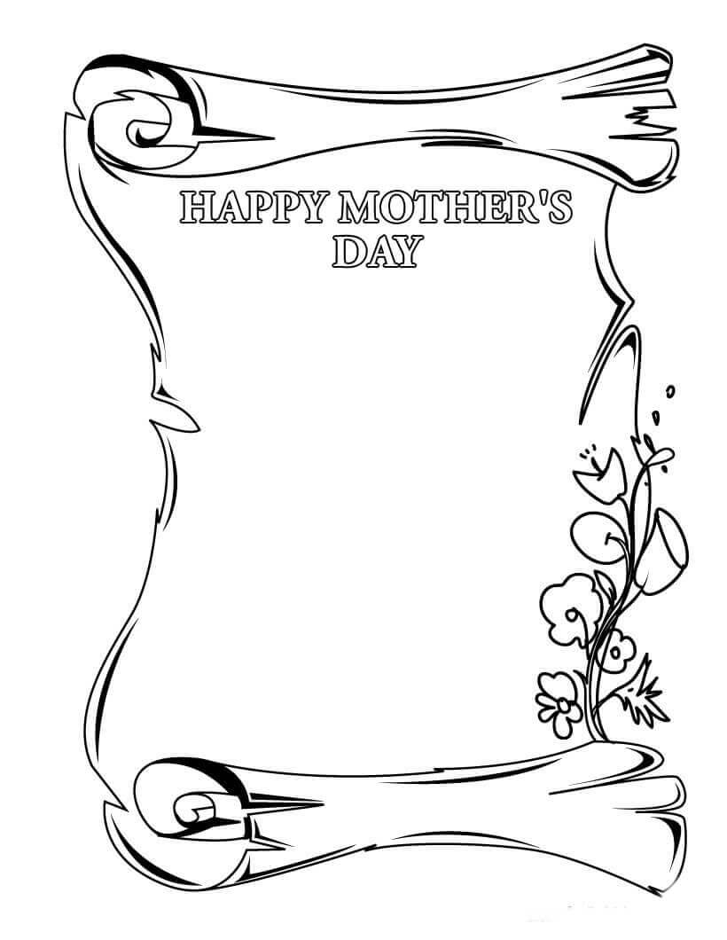 Mothers Day Greeting Card Template