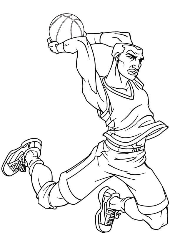 NBA Basketball Coloring Page