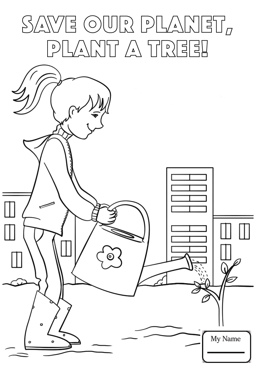 National Arbor Day Coloring Pages Free