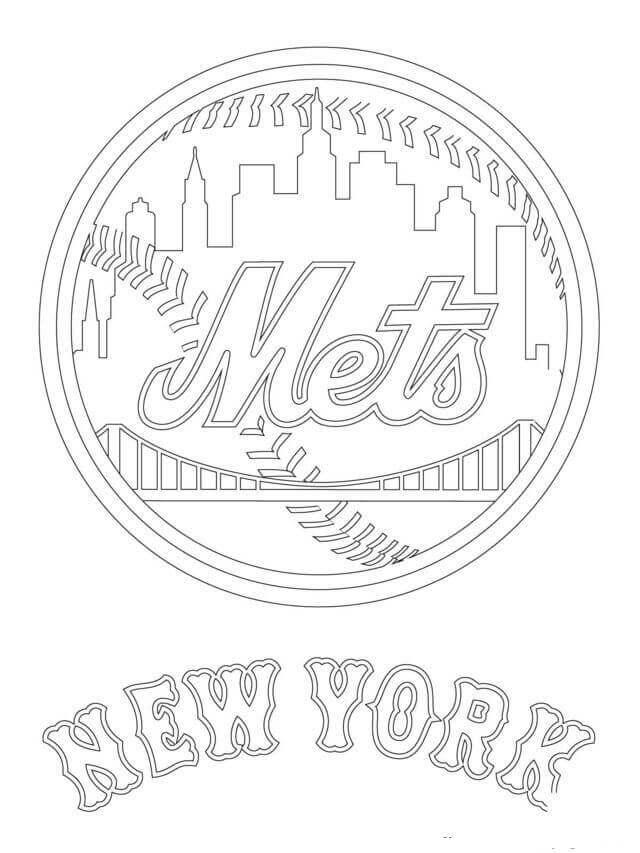 New York Mets MLB Coloring Pages