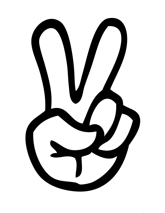 Peace Emoji Coloring Pages