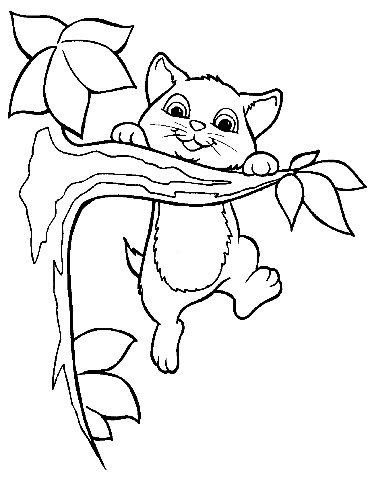 Playful Kitty Coloring Page