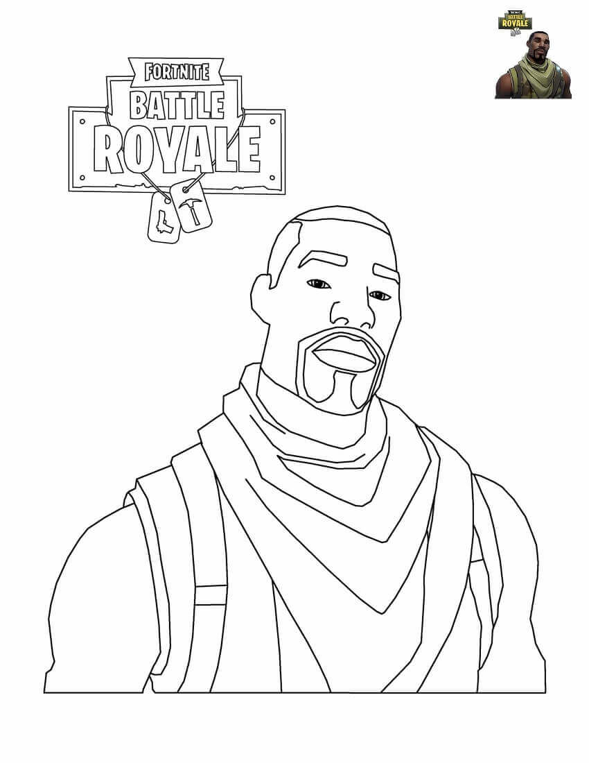 Printable Fortnite Coloring Pages Commando