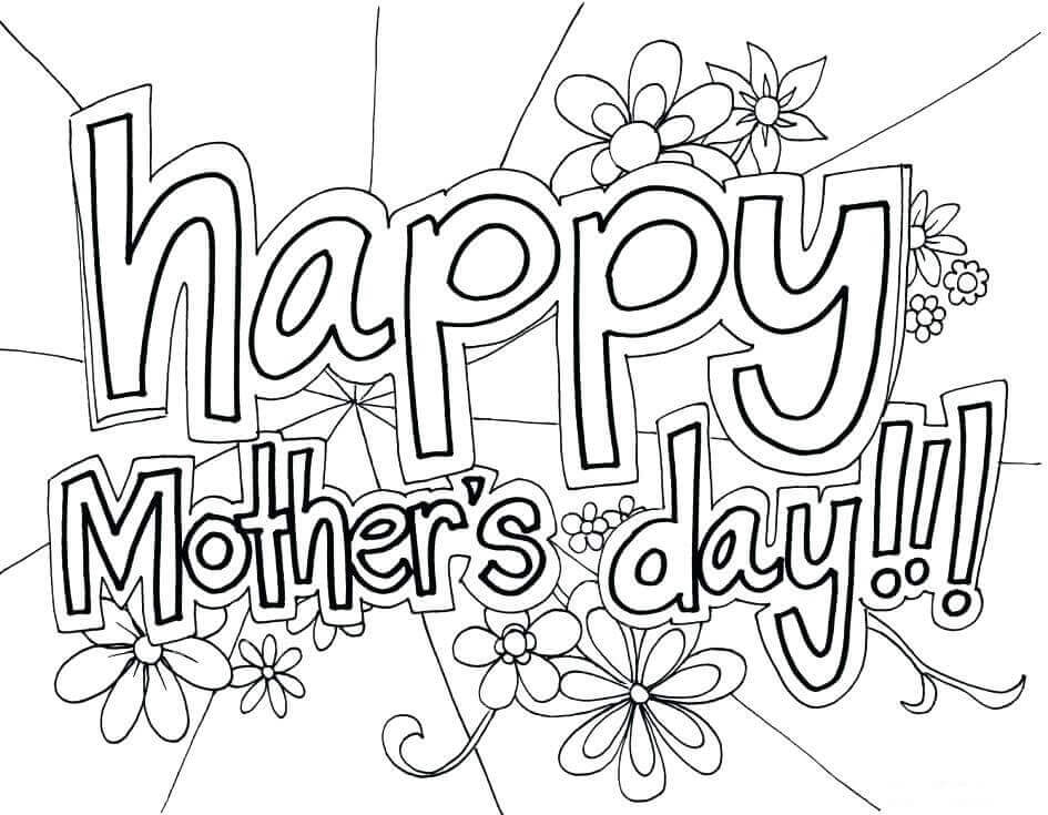 Printable May Coloring Pages Mothers Day