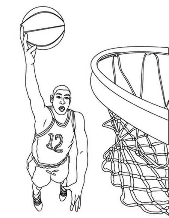 Realistic Basketball Coloring Pages