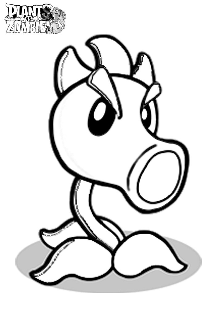 Repeater From Plants vs Zombies Coloring Page