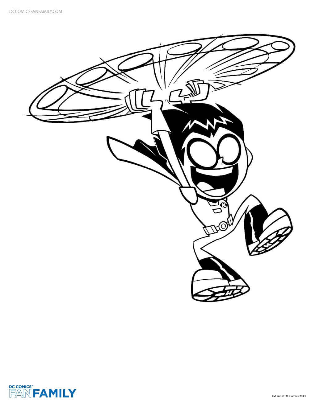 Robin From Teen Titans Go Colouring Pages