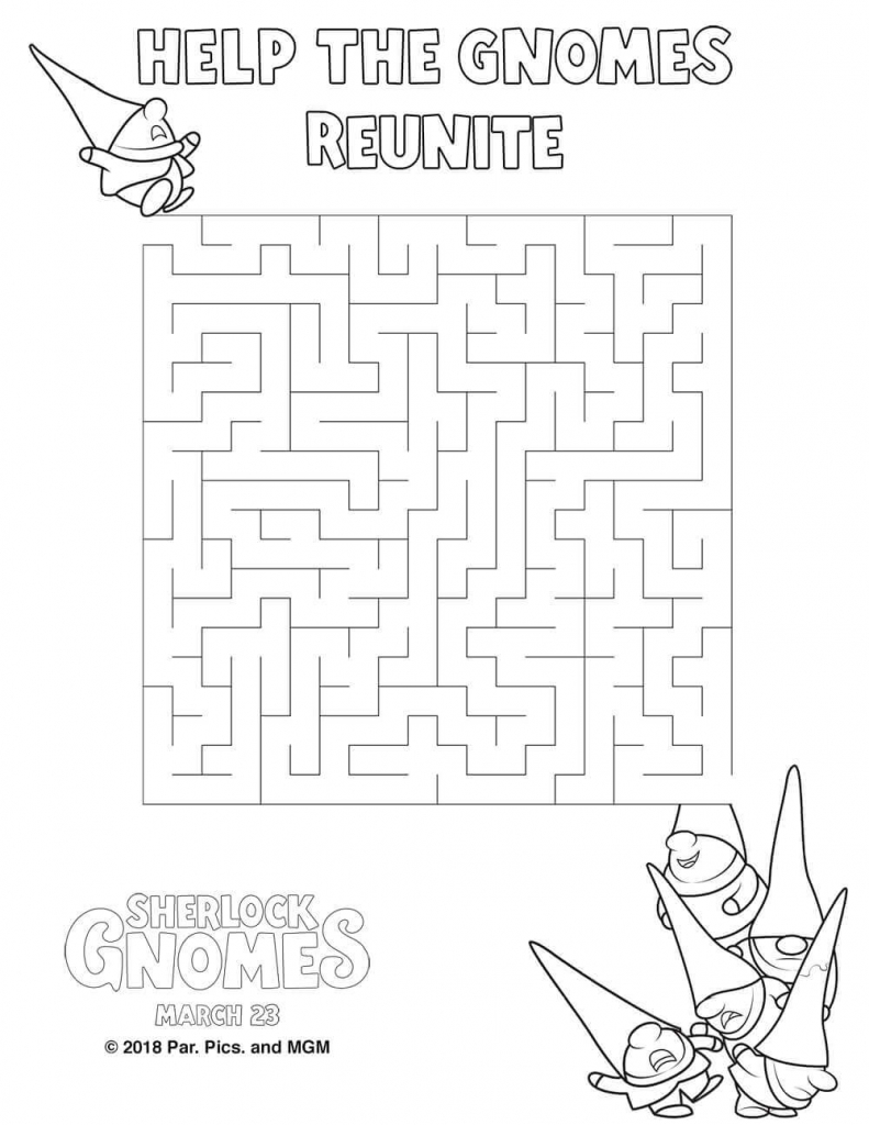 Free Printable Sherlock Gnomes Coloring Pages