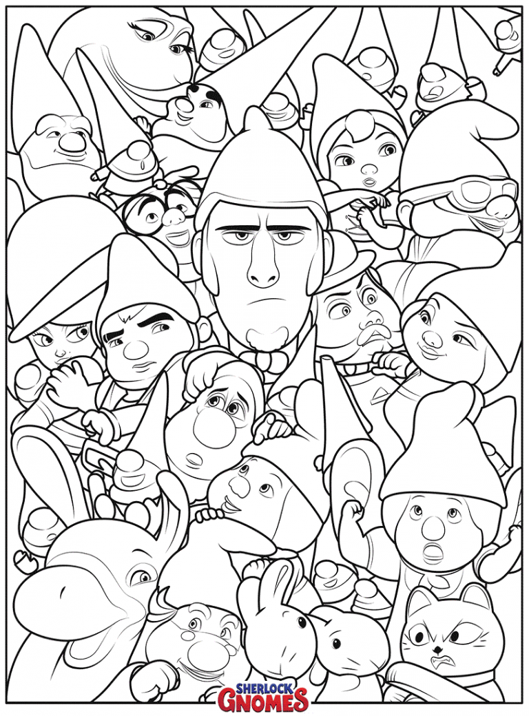 Free Printable Sherlock Gnomes Coloring Pages