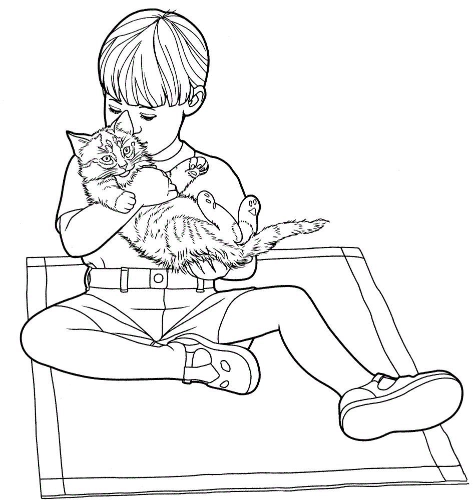 Siberian Kitten Coloring Pages
