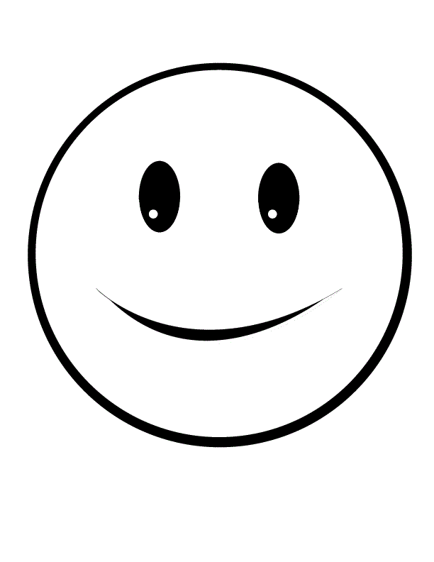 Slight Smile Emoji Colouring Page