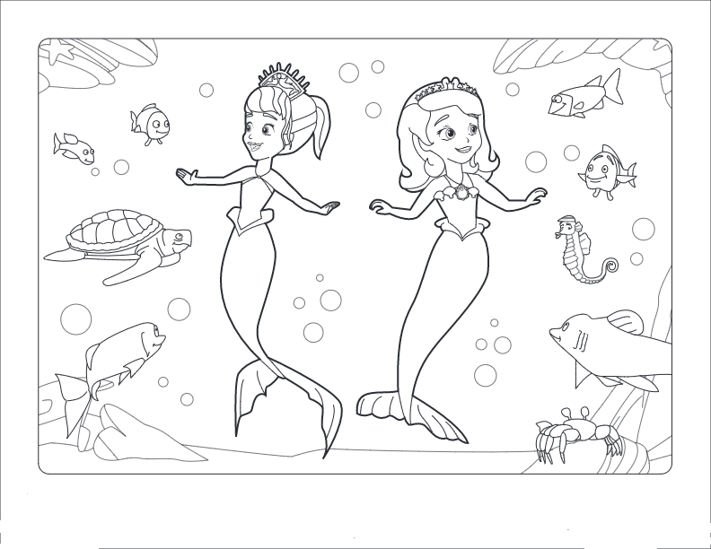 Sofia And Oona Coloring Sheet