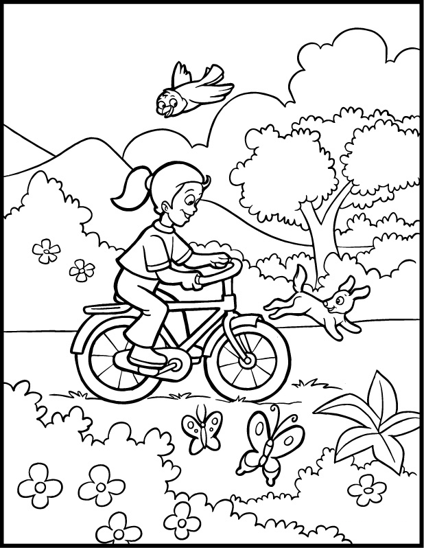 Summer Break Coloring Pages