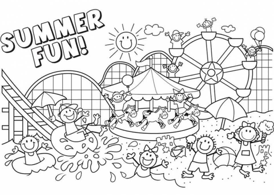 36 free printable summer coloring pages