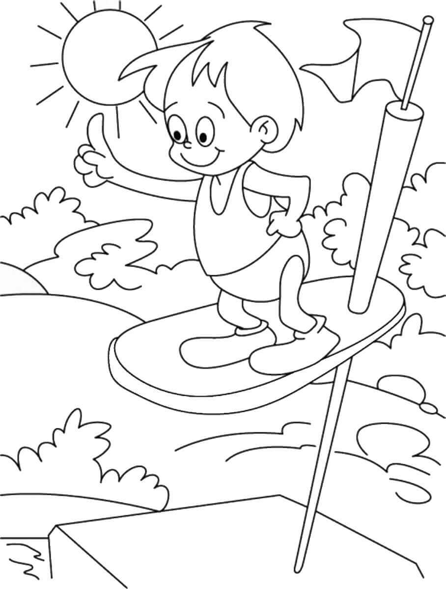 Summer Diving Coloring Pages