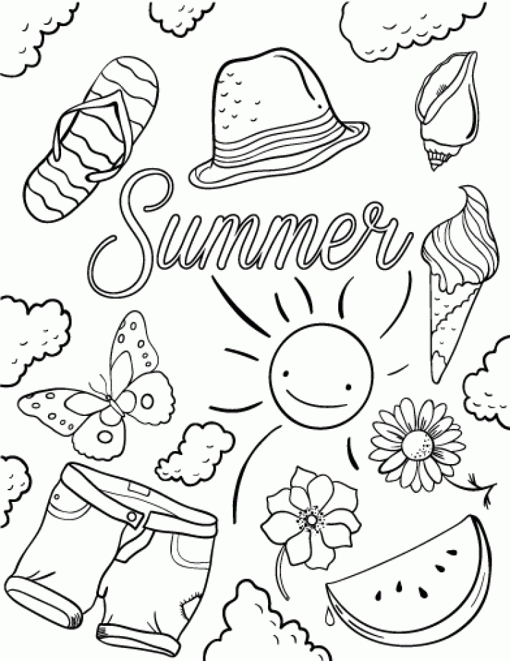 36 Free Printable Summer Coloring Pages