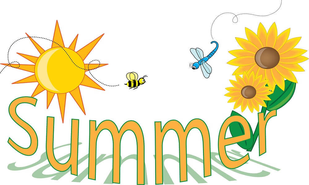 Summer coloring images for kids