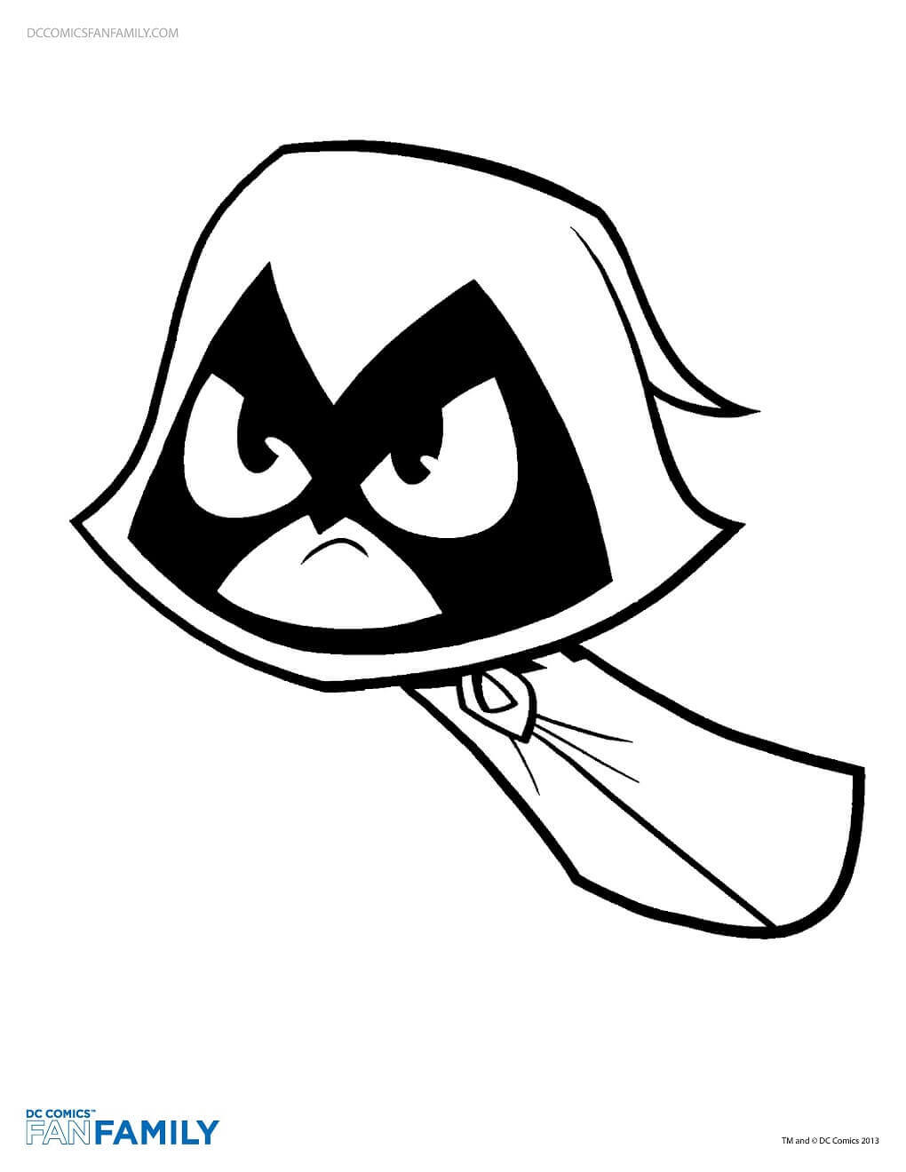 Teen Titans Go Raven Coloring Page