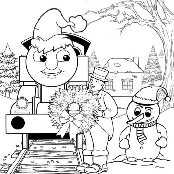Thomas And Friends Coloring Pictures Christmas