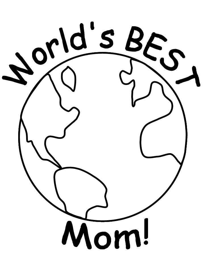 Worlds Best Mom Coloring Sheets