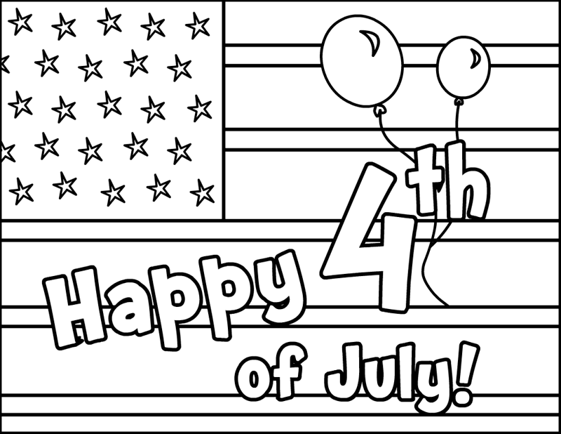 4th Of July 2018 Coloring Pages