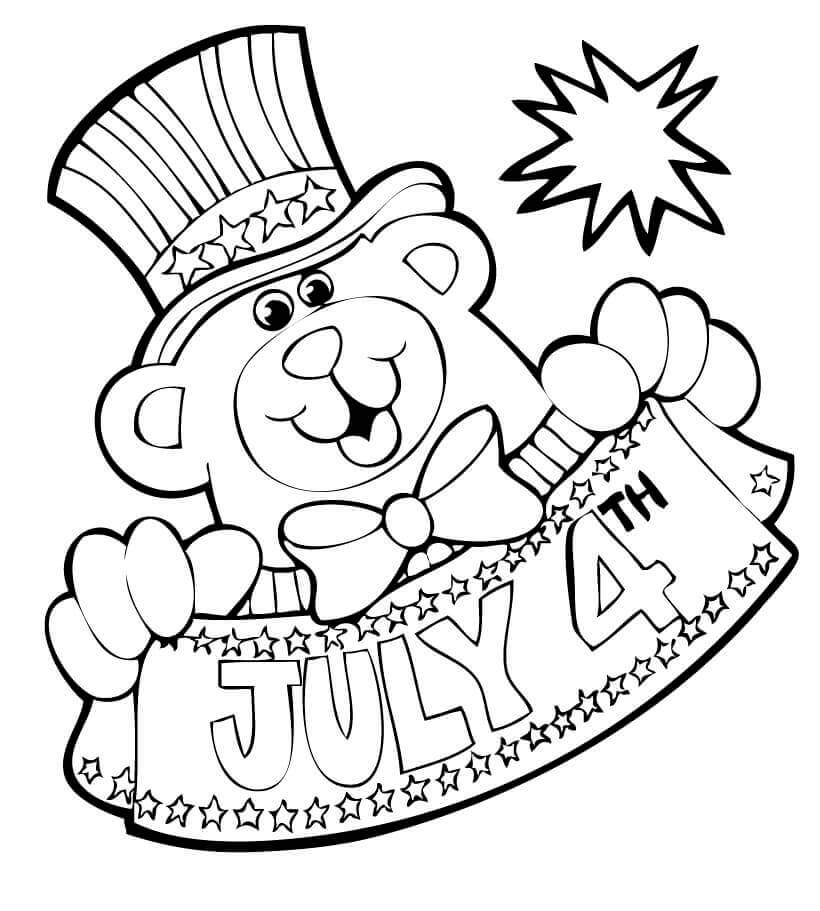 4th Of July Coloring Pages For Preschoolers