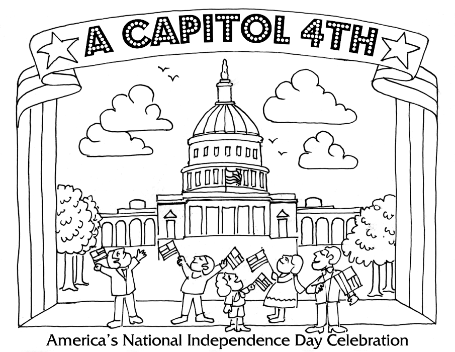 Americas National Independence Day Coloring Pages