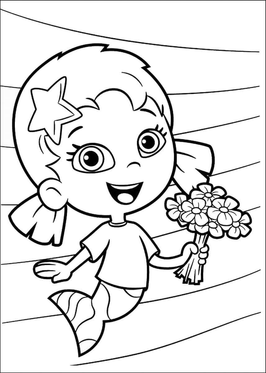 Bubble Guppies Coloring Pages Oona