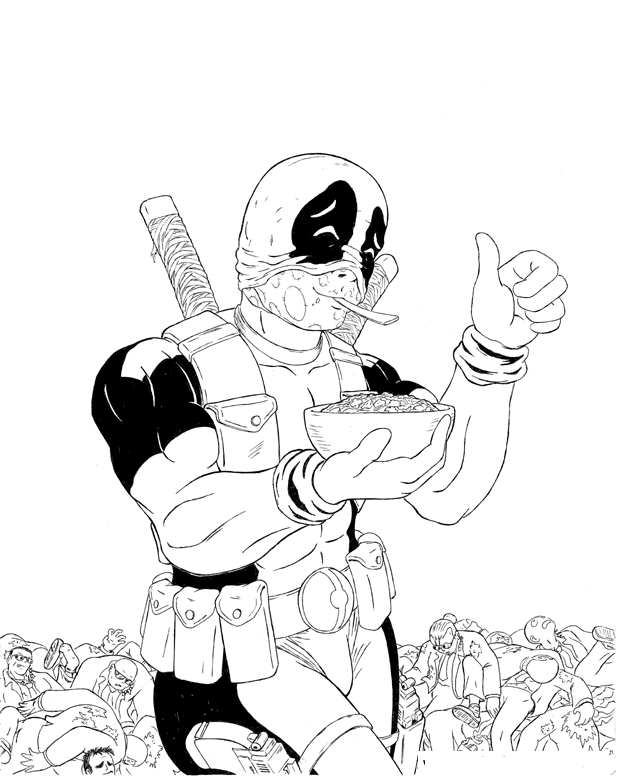 Cool Deadpool Coloring Pages To Print