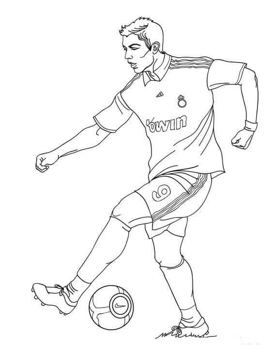 Cristiano Ronaldo Fifa World Cup Coloring Page