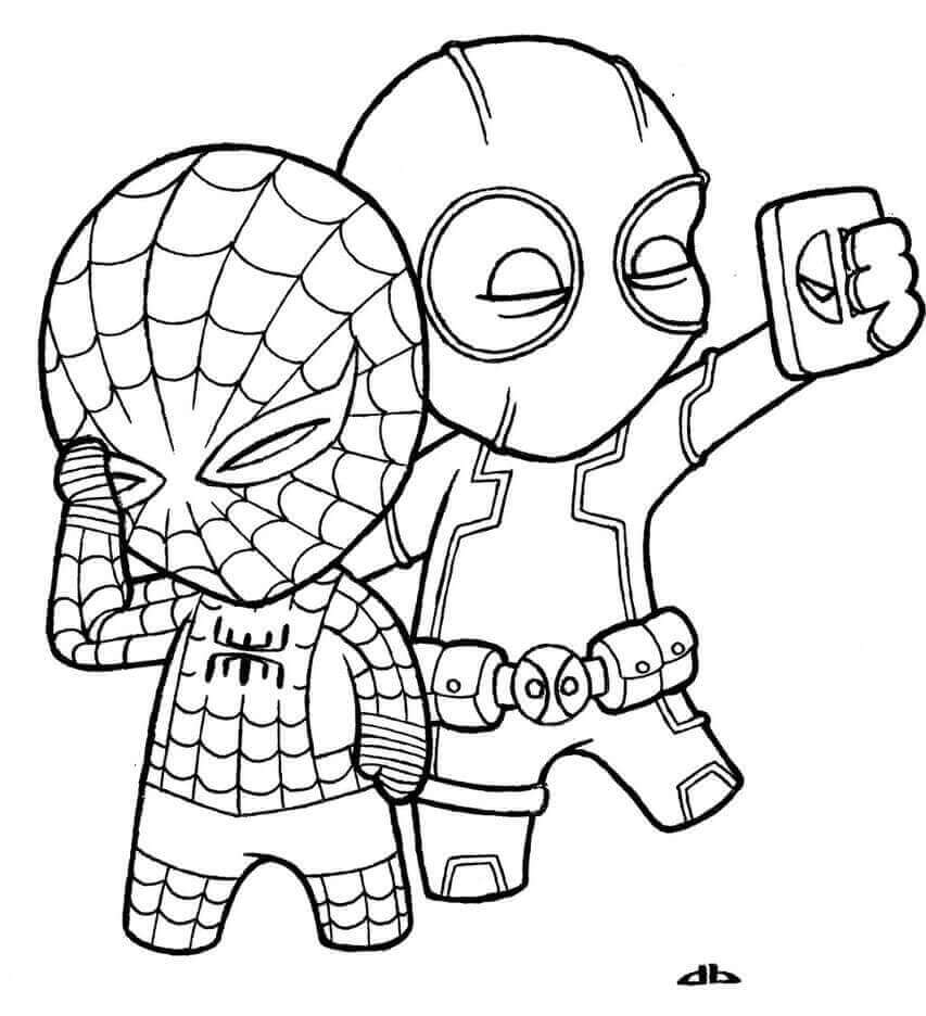 Cute Deadpool Coloring Pages