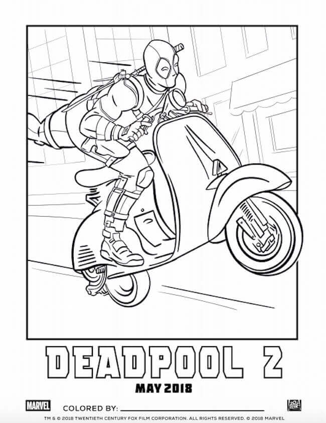 Deadpool 2 Coloring Pages