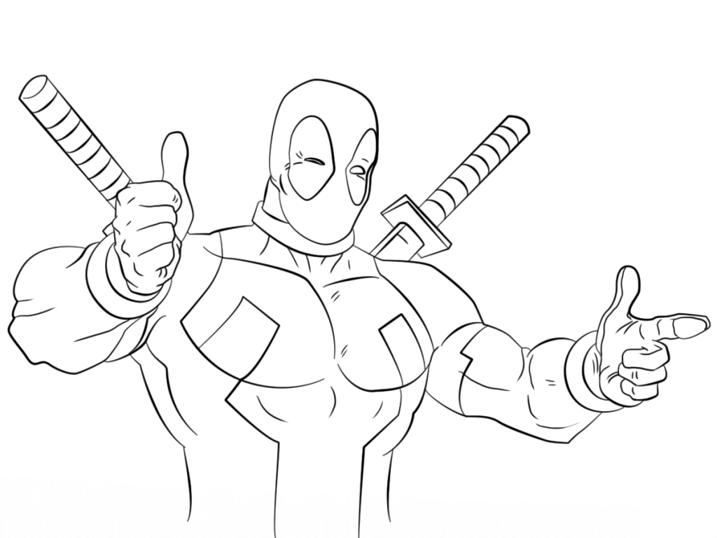 Free Printable Deadpool Coloring Pages