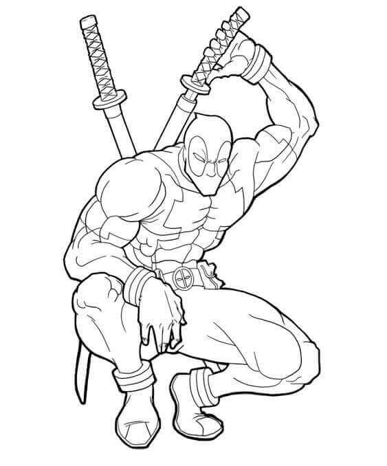 Deadpool 2 Coloring Pictures To Print