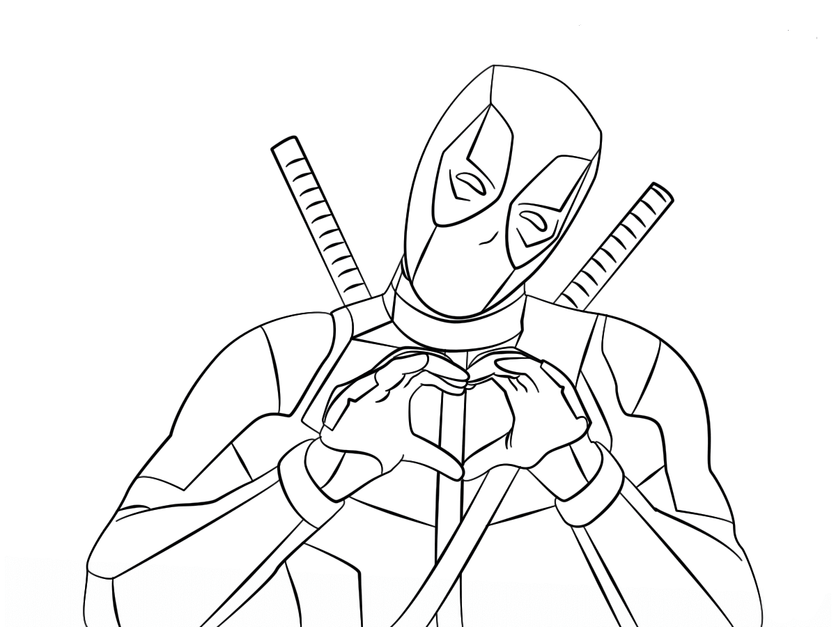 Free Printable Deadpool Coloring Pages