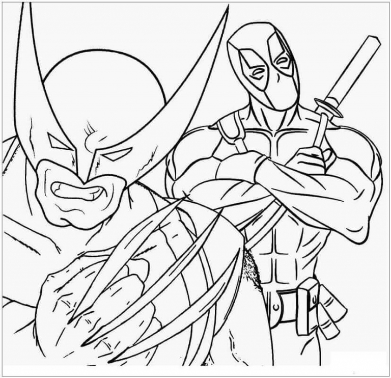 Free Printable Deadpool Coloring Pages