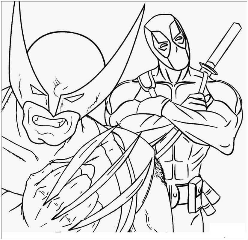 free printable deadpool coloring pages