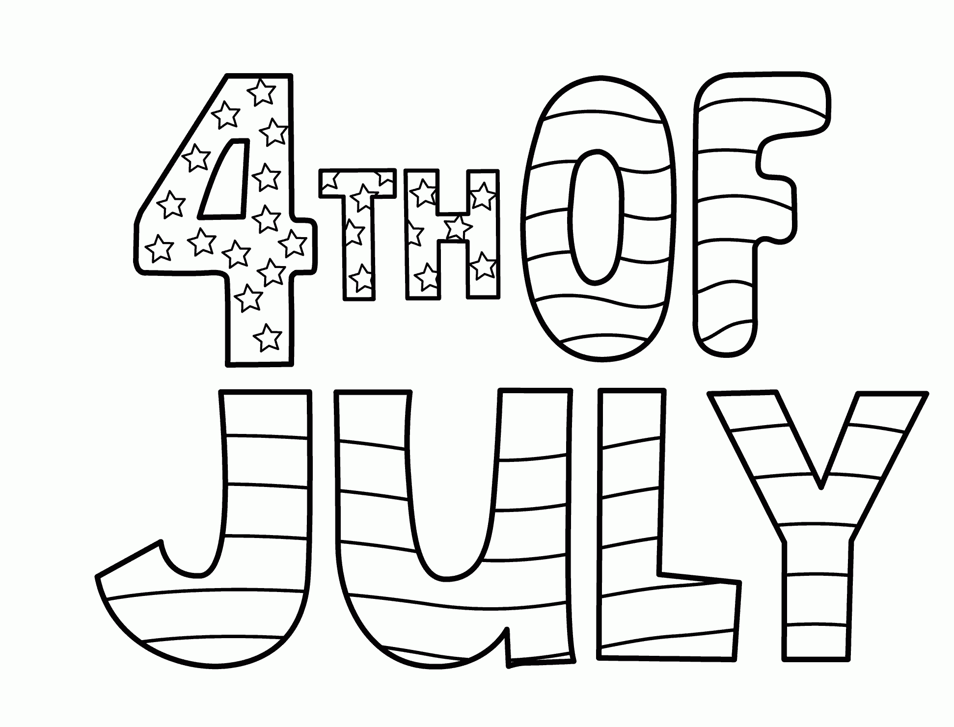 Easy 4th Of July Coloring Pages Of 2018