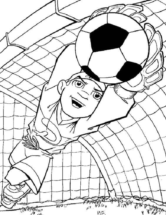 English Football Goalkeeper Coloring Pages