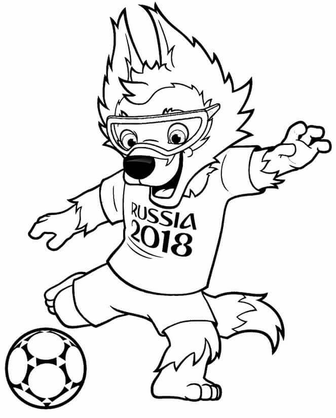 FIFA World Cup 2018 Mascot Zabivaka Coloring Page