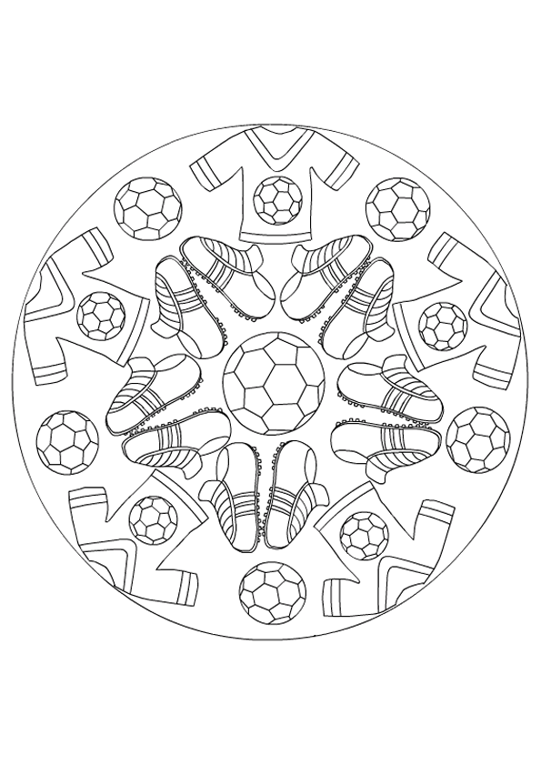 Football Mandala Coloring Pages