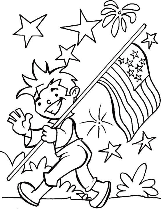 Fourth Of July Coloring Page