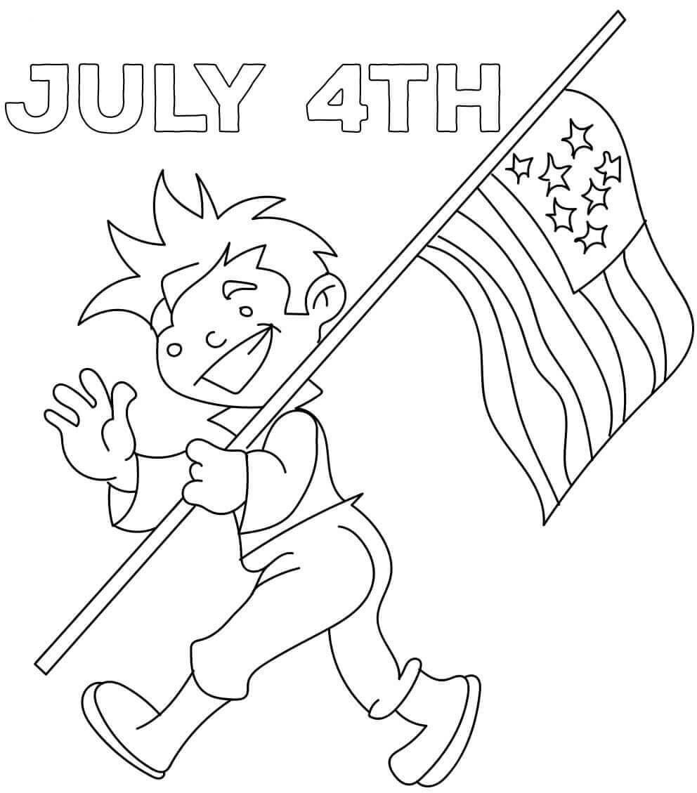 Fourth of July Parade Coloring Pages