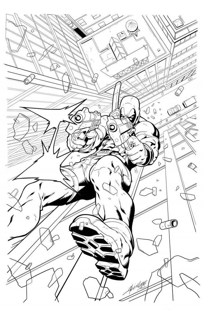 Free Deadpool Coloring Pages