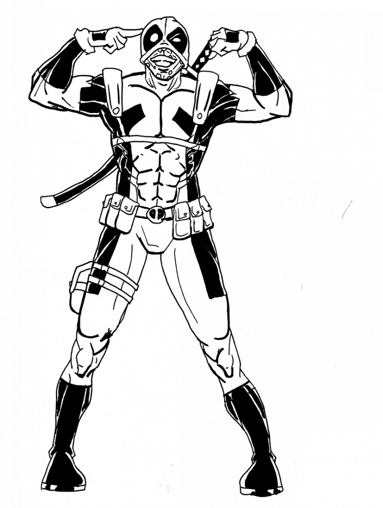 Free Printable Deadpool Coloring Pages
